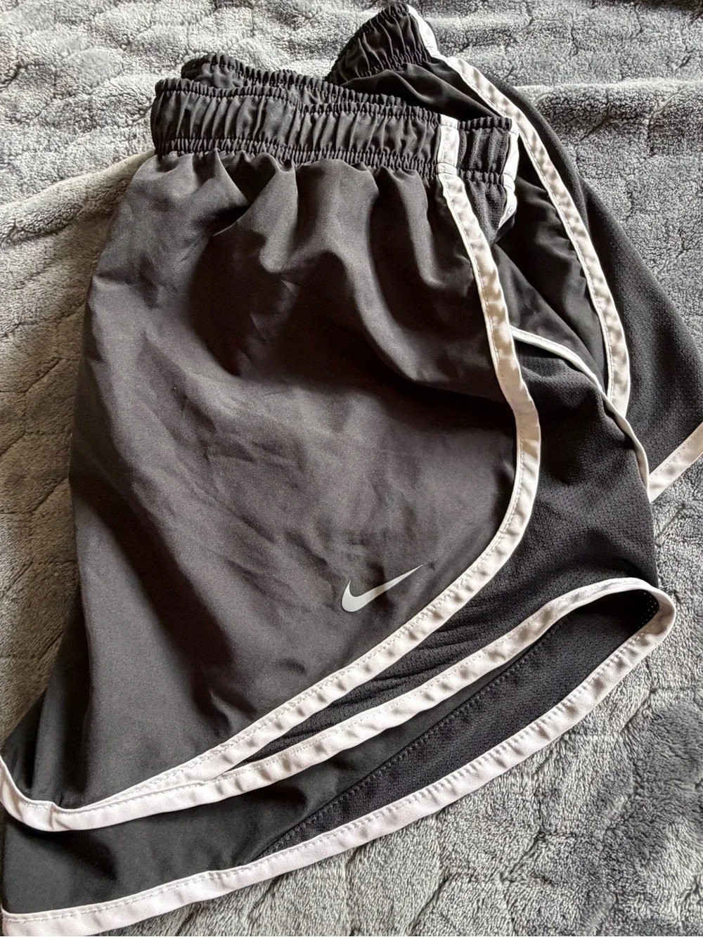 Nike Black Women's Athletic Shorts with White Trim